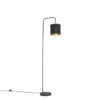 Qazqa staande lamp met kap lofty zwart e27