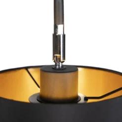 Qazqa staande lamp met kap lofty zwart e27