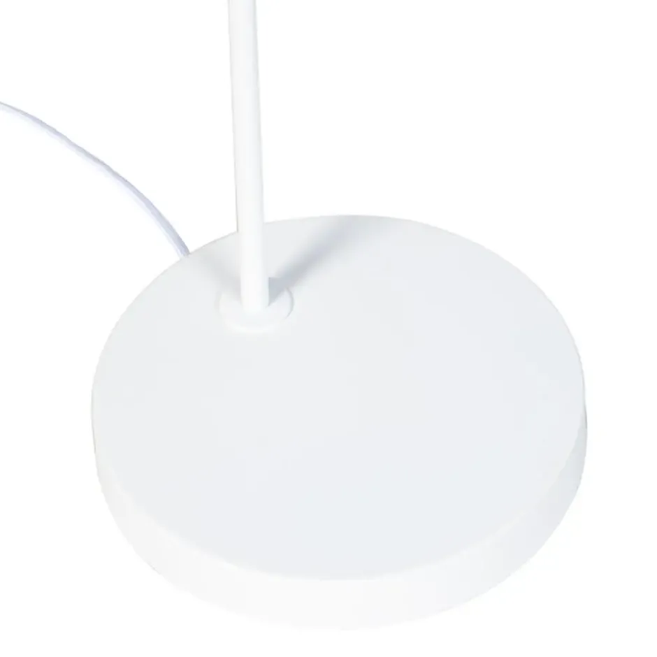 Qazqa staande lamp met kap lofty wit e27