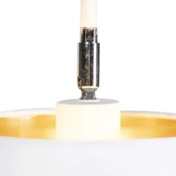 Qazqa staande lamp met kap lofty wit e27