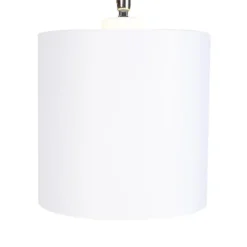 Qazqa staande lamp met kap lofty wit e27