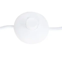 Qazqa staande lamp met kap lofty wit e27