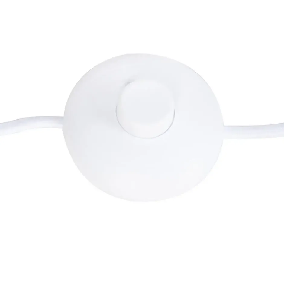 Qazqa staande lamp met kap lofty wit e27