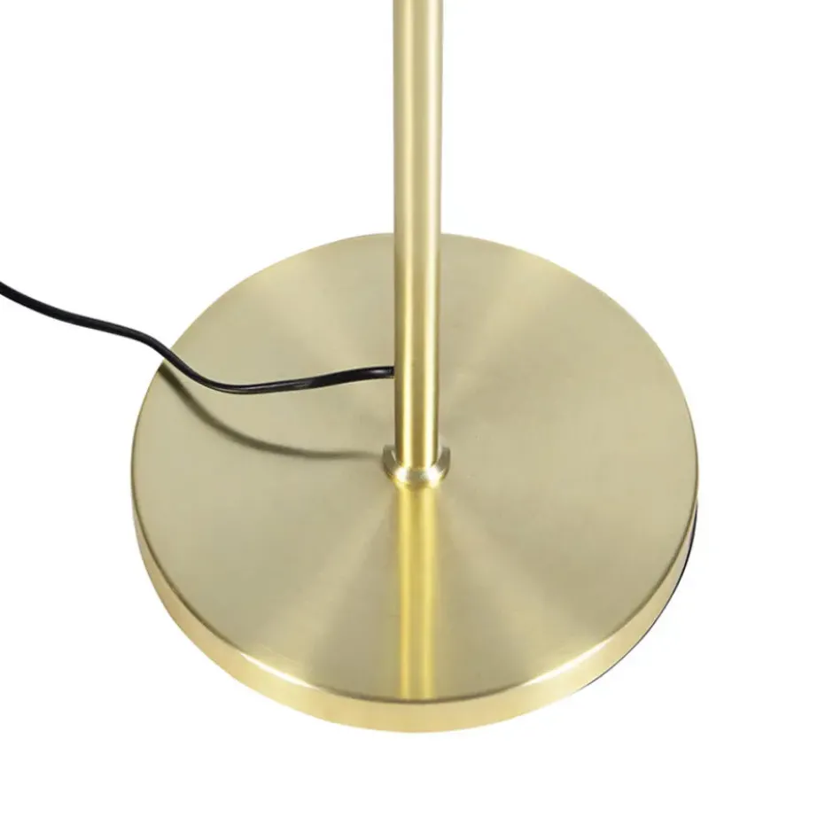 Qazqa staande lamp met kap parte fl taupe e27