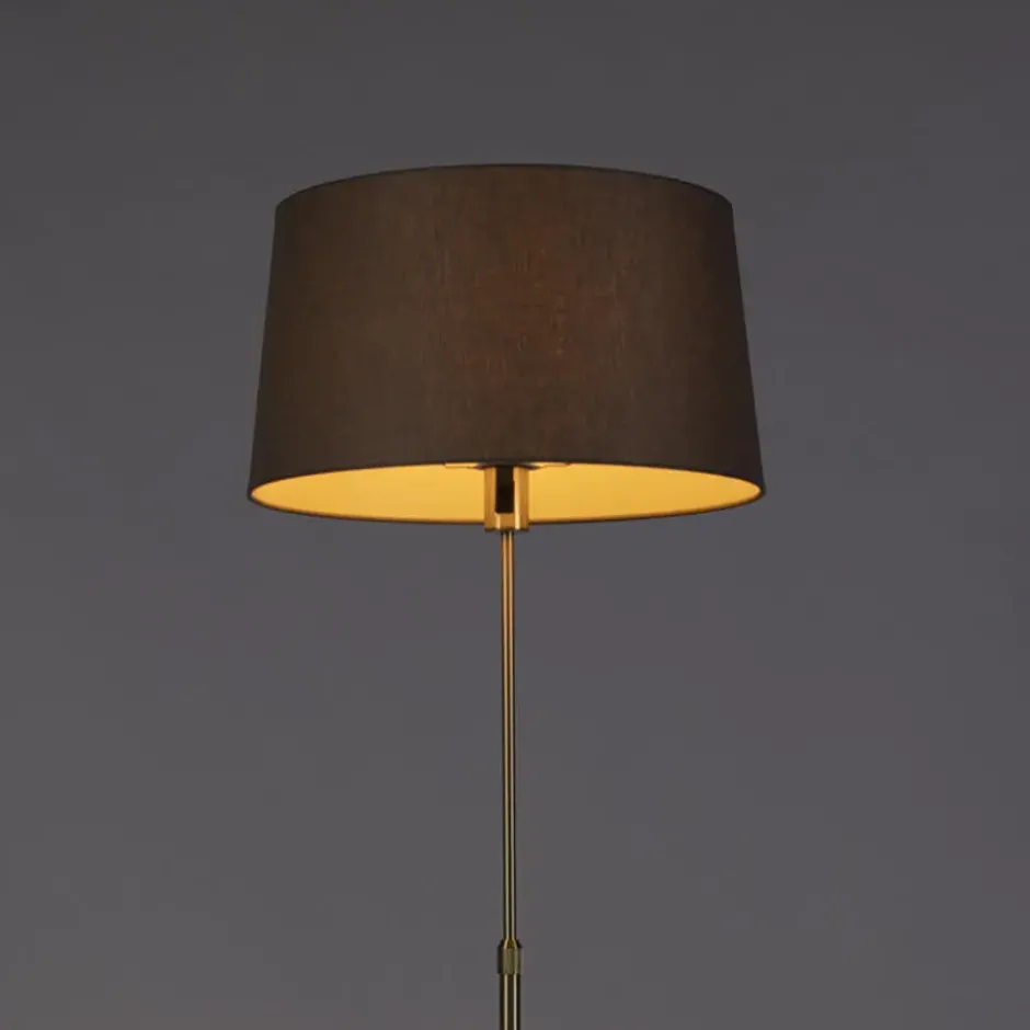 Qazqa staande lamp met kap parte fl taupe e27