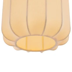 Qazqa staande lamp met kap pluni beige e27