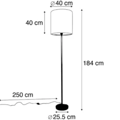 Qazqa staande lamp met kap simplo groen e27