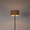 Qazqa staande lamp met kap simplo stof zwart e27