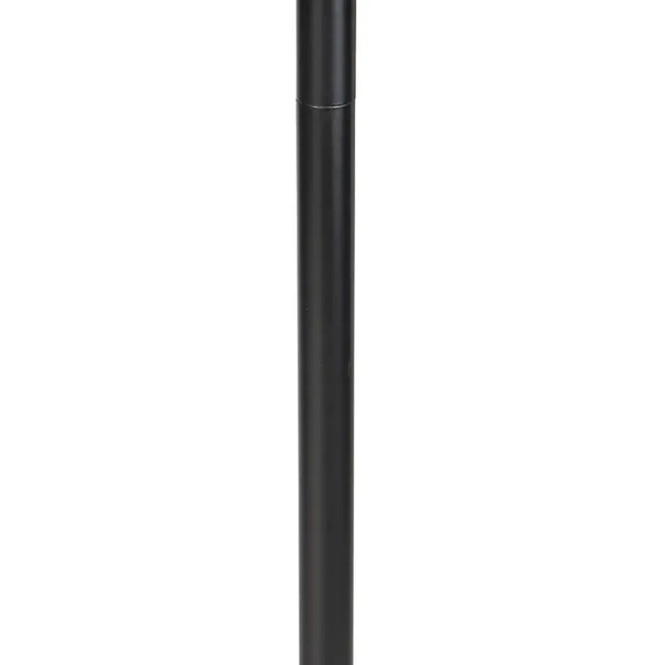 Qazqa staande lamp met kap simplo stof zwart e27