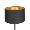 Qazqa staande lamp met kap simplo zwart e27