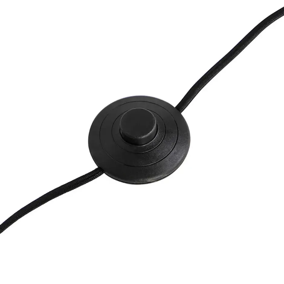 Qazqa staande lamp met kap simplo zwart e27
