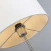 Qazqa staande lamp met kap vt wit e27