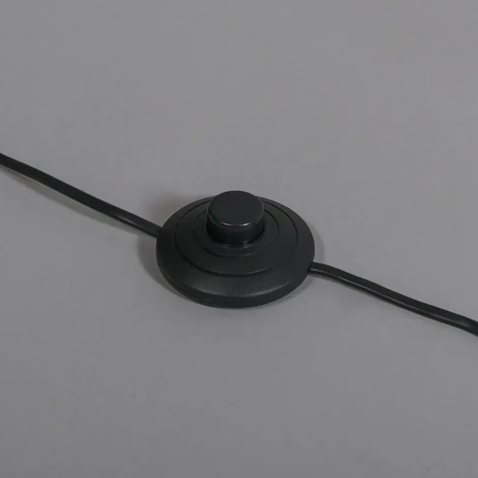 Qazqa staande lamp met kap vt wit e27