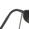 Qazqa staande lamp met leesarm diva zwart geïntegreerde led