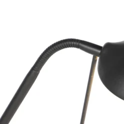 Qazqa staande lamp met leesarm diva zwart geïntegreerde led