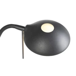 Qazqa staande lamp met leesarm diva zwart geïntegreerde led