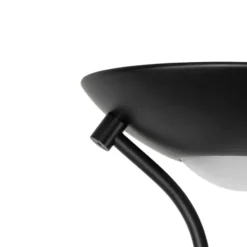 Qazqa staande lamp met leesarm diva zwart geïntegreerde led