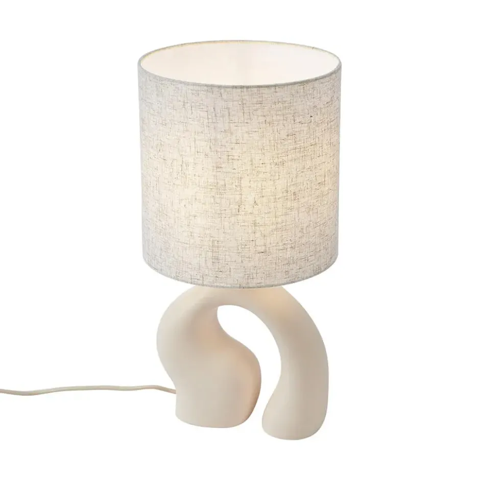 Qazqa tafellamp dahlia beige e27