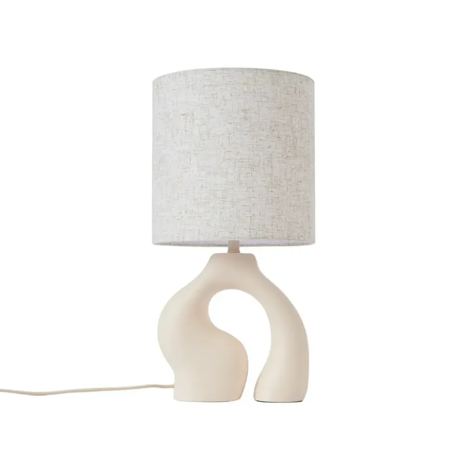 Qazqa tafellamp dahlia beige e27