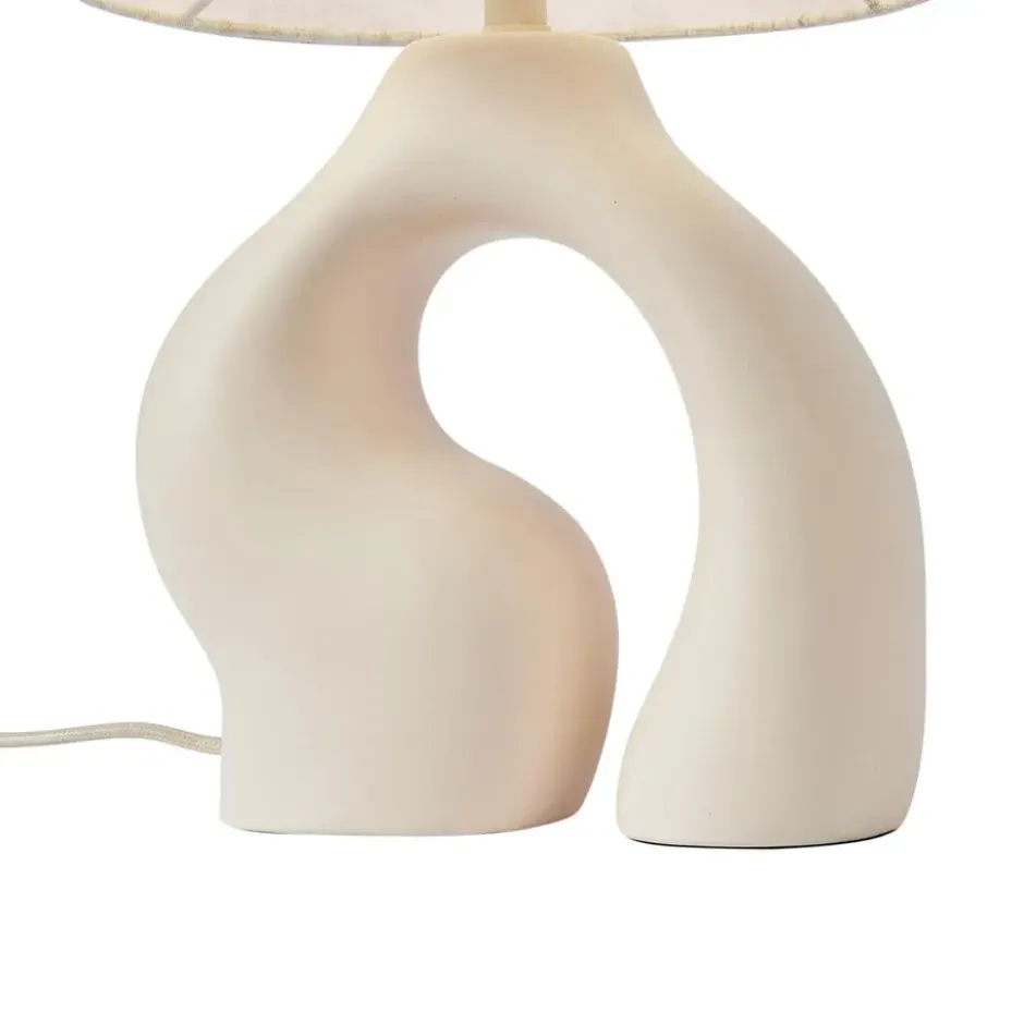 Qazqa tafellamp dahlia beige e27