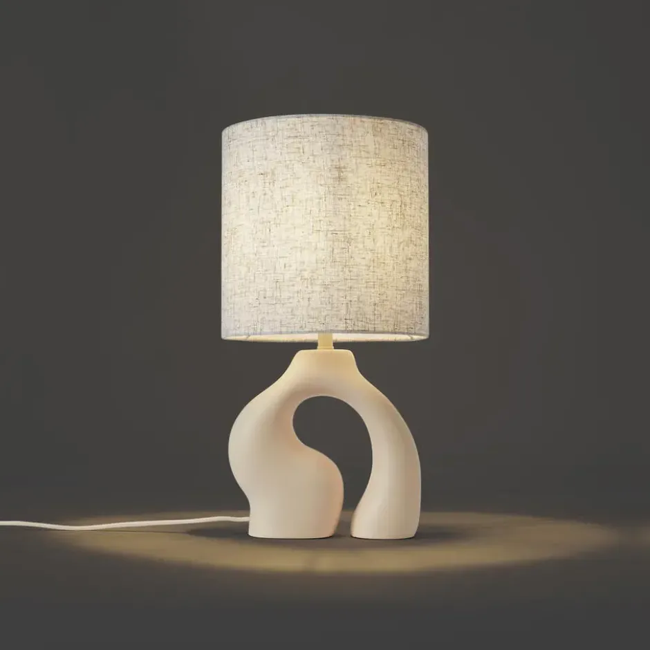 Qazqa tafellamp dahlia beige e27
