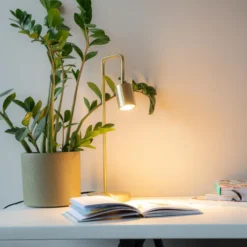 Qazqa tafellamp java goudkleurig gu10