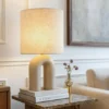Qazqa tafellamp lotti beige e27