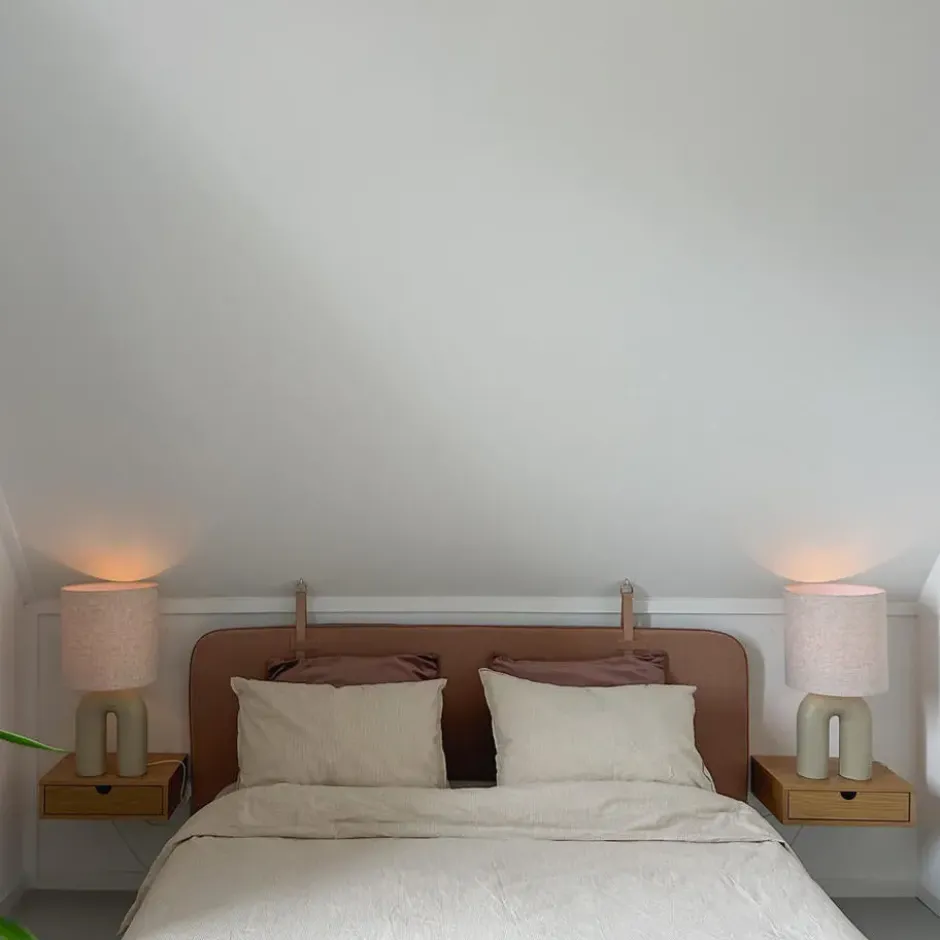 Qazqa tafellamp lotti beige e27