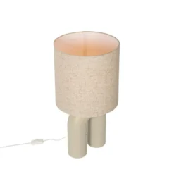Qazqa tafellamp lotti beige e27