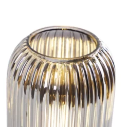 Qazqa tafellamp met glas banci zwart e27