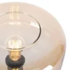 Qazqa tafellamp met glas bizle beige e27