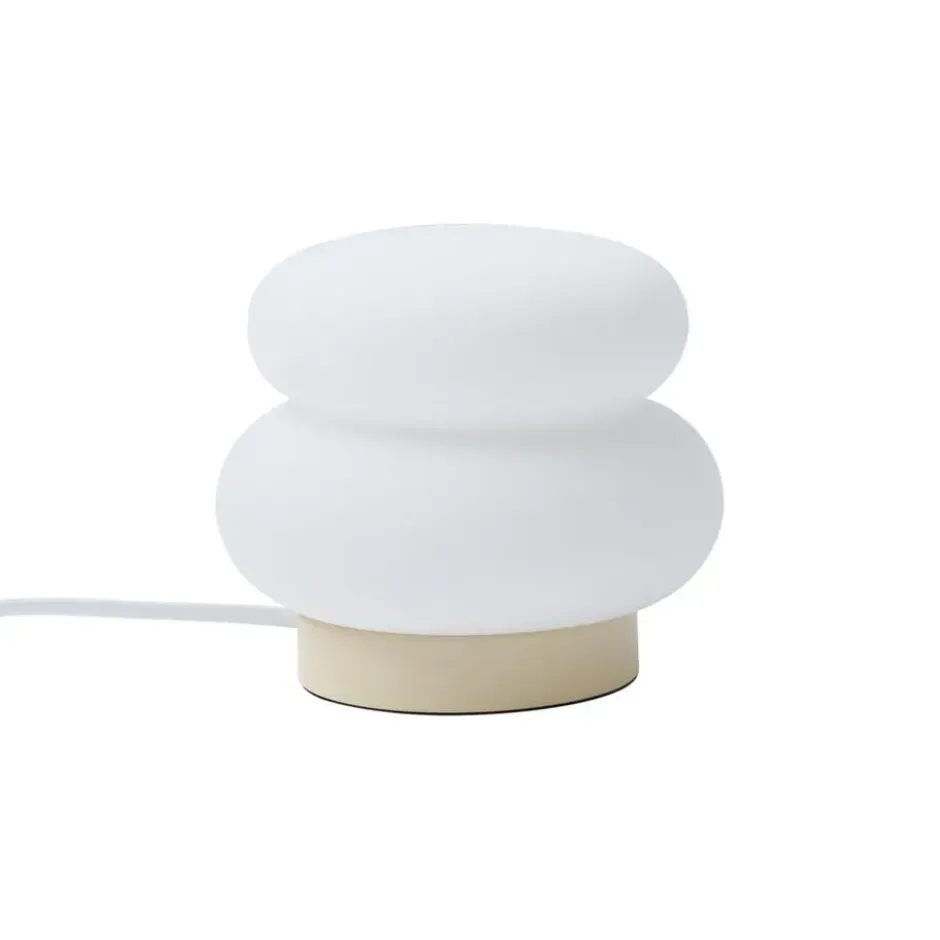 Qazqa tafellamp met glas kumo beige g9