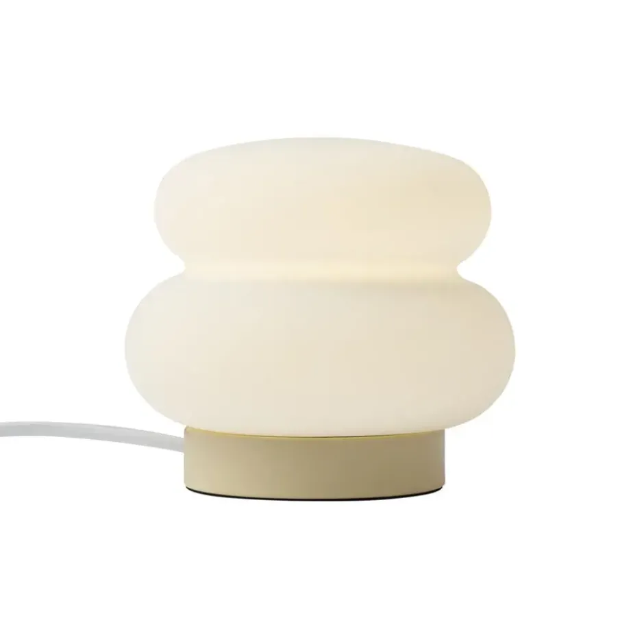 Qazqa tafellamp met glas kumo beige g9