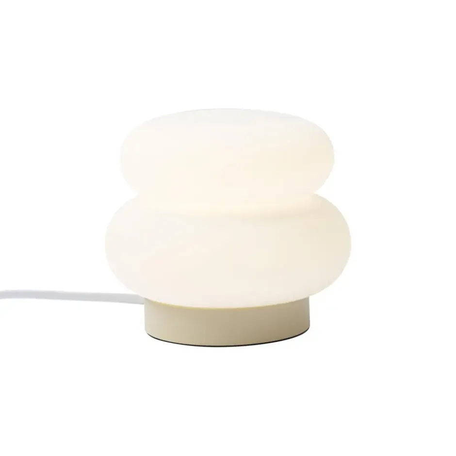 Qazqa tafellamp met glas kumo beige g9