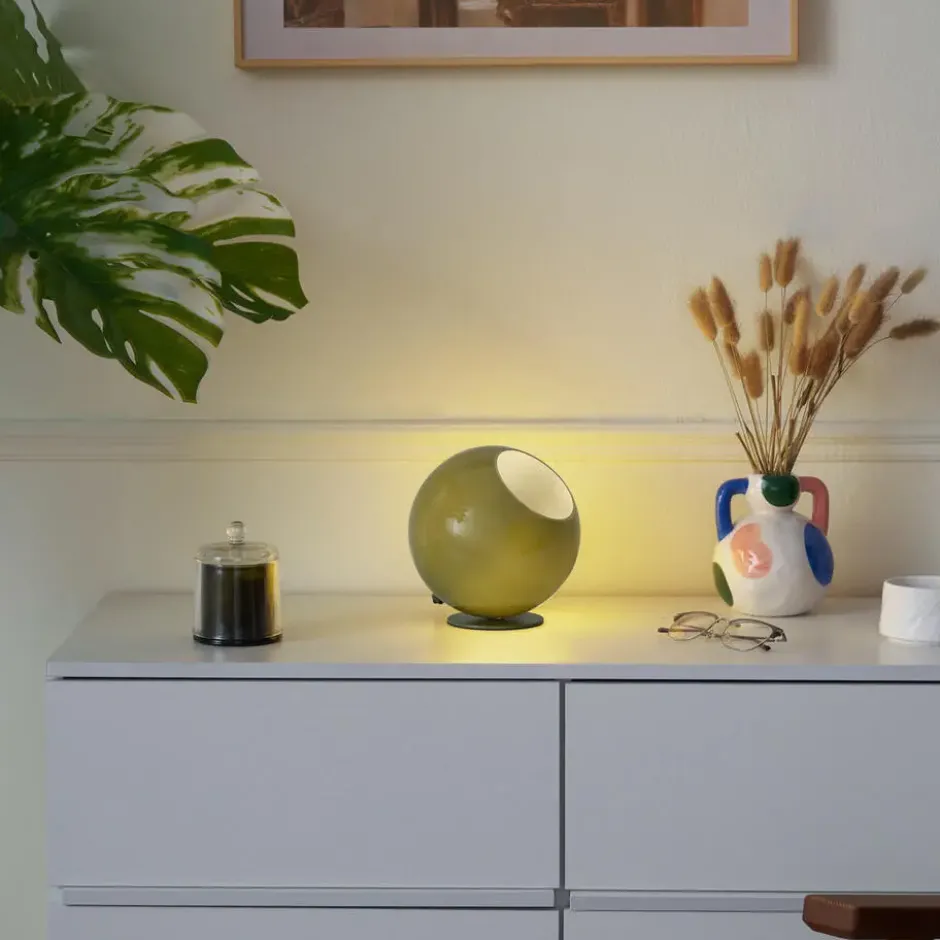 Qazqa tafellamp met glas mabel groen e27
