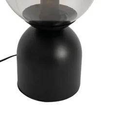 Qazqa tafellamp met glas pallontrend zwart e27