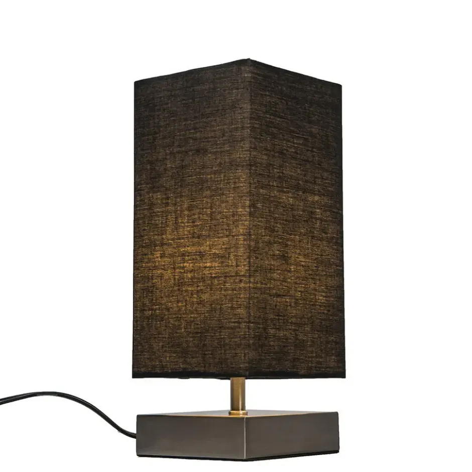 Qazqa tafellamp milo tl zwart e14