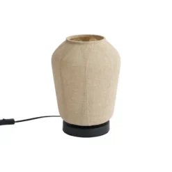 Qazqa tafellamp nami zwart e27
