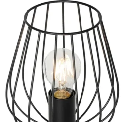 Qazqa tafellamp palica zwart e27