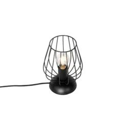 Qazqa tafellamp palica zwart e27