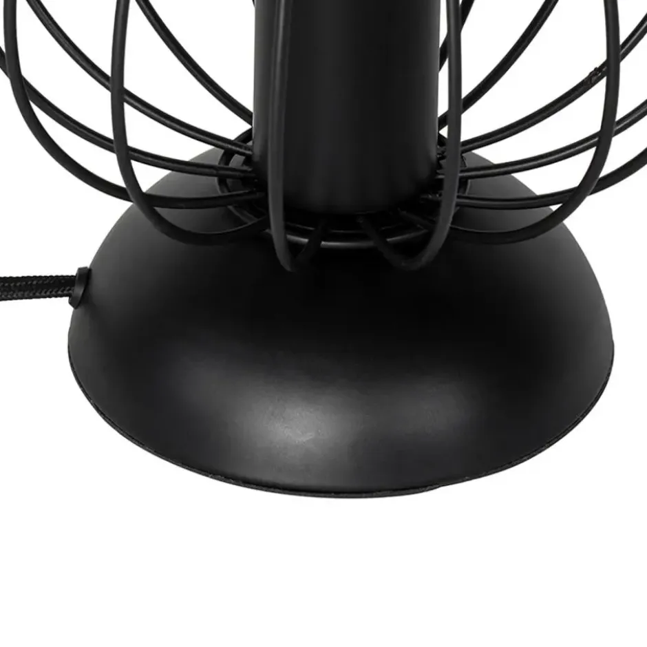 Qazqa tafellamp palica zwart e27