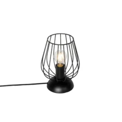 Qazqa tafellamp palica zwart e27