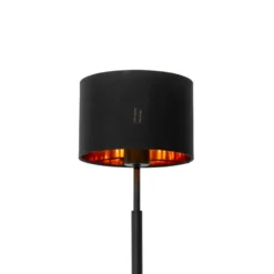 Qazqa tafellamp vt zwart e27