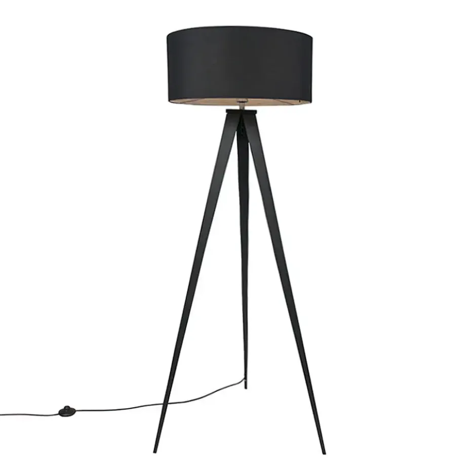 Qazqa tripod lamp ilse zwart e27