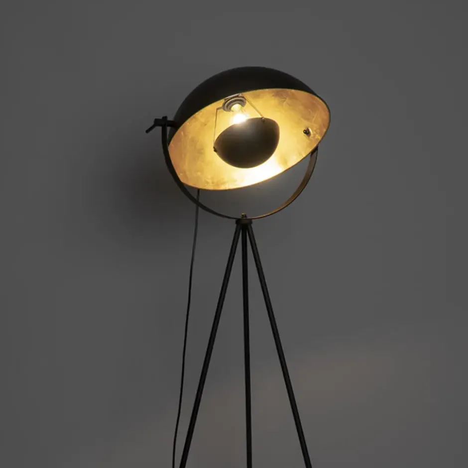 Qazqa tripod lamp magnax zwart e27