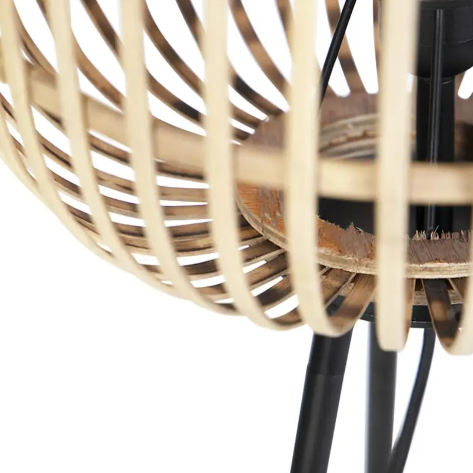 Qazqa tripod lamp manila beige e27