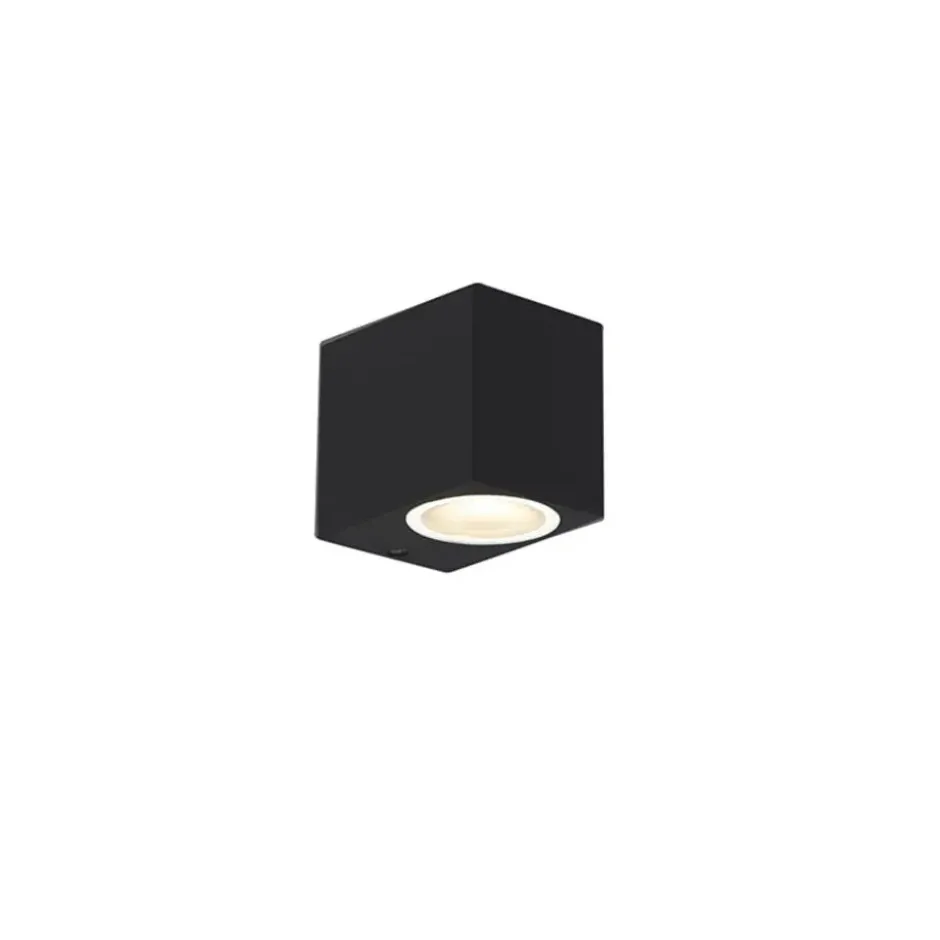 Qazqa up‑ en downlight lamp baleno zwart gu10