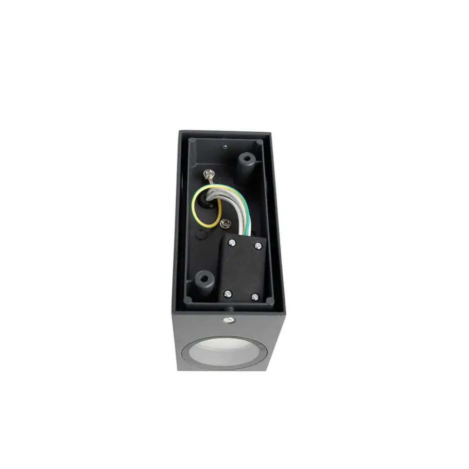 Qazqa up‑ en downlight lamp baleno grijs gu10