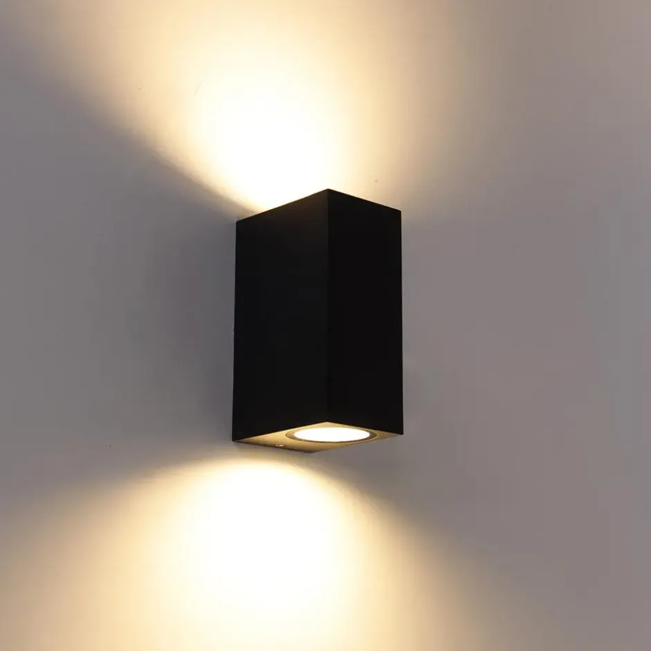 Qazqa up‑ en downlight lamp baleno grijs gu10