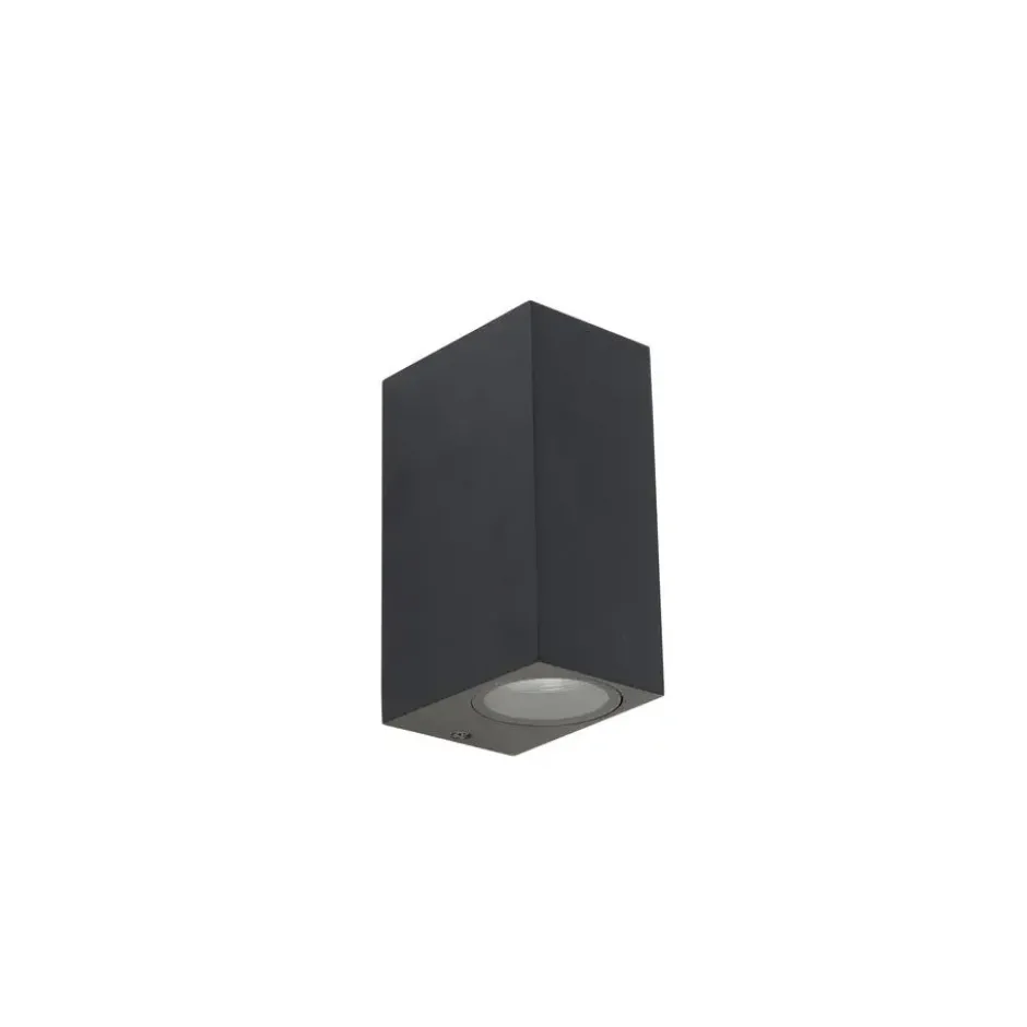 Qazqa up‑ en downlight lamp baleno zwart gu10